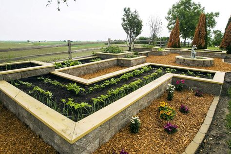 This looks neat! Build a raised bed similar to this, but use cinder blocks instead, and put wood on top for seating Architectural Manifesto, Covered Bed, Plant Beds, Plant Troughs, Urban Farms, Garden Construction, Raised Gardens, Building Raised Beds, Raised Bed Garden Design