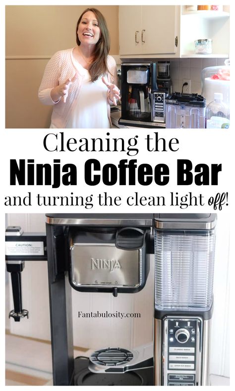 OHHH!!!! Just clicking "clean" and running that cycle won't do much. This is how to really clean this coffee machine! #ninja #ninjacoffeebar #clean Cleaning Ninja Coffee Maker, How To Clean Ninja Coffee Maker, Clean Ninja Coffee Maker, Ninja Coffee Maker Recipes, Ninja Appliances, Coffee Maker Recipes, Ninja Coffee Bar Recipes, Ninja Coffee Maker, Coffee Maker Cleaning