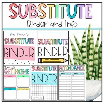 Help substitutes ease into the day with this bright and easy to use EDITABLE substitute binder. Included you will find a variety of sub binder covers and editable sheets that will help covey important info, lesson plans and schedules. Easily print and write your plans on the templates provided or type in PowerPoint to customize! IMPORTANT: You will need PowerPoint to use this sub binder resource. You can edit text fields BUT the layout and titles are not editable.SUBSTITUTE TEACHER BINDER TEMPLA Supply Teacher Binder, Sub Binder Must Haves, Substitute Binder Freebie, Substitute Binder Ideas, Substitute Teacher Ideas, Teacher Binder Printables Free, Substitute Teacher Resources, Substitute Teacher Binder, Substitute Folder