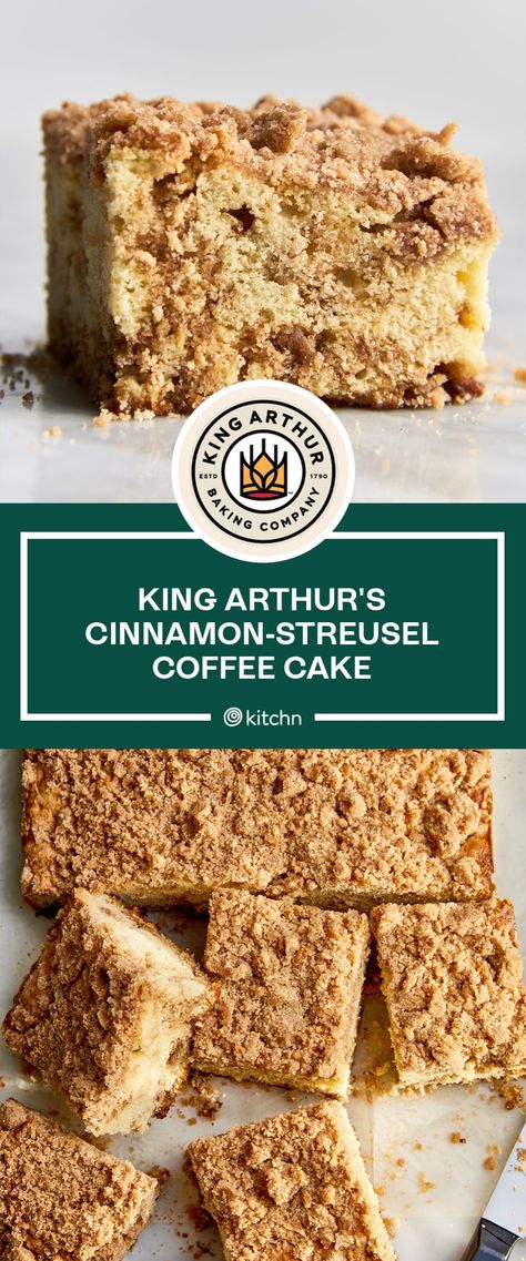 King Arthur’s Coffee Cake Is the Coffee Cake to End All Coffee Cakes (It Even Has a Gooey Filling) King Arthur Coffee Cake Recipe, King Arthur Recipes, Yellow Cake Mix Recipes, Classic Coffee Cake, King Arthur Flour Recipes, Cinnamon Streusel Coffee Cake, Streusel Coffee Cake, Cinnamon Coffee Cake, Coffee Cake Recipe