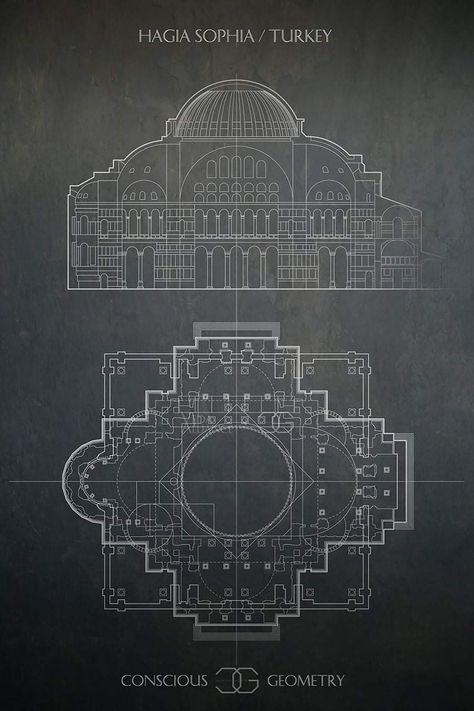 Sacred Geometry In Architecture, Hagia Sophia Architecture, Hagia Sophia Drawing, Sacred Geometry Architecture, Istanbul Hagia Sophia, Rm 2022, Arch Structure, Mosque Design Islamic Architecture, Hagia Sophia Istanbul