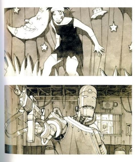 tatsuyuki tanaka Tatsuyuki Tanaka, Comic Book Page, Comic Layout, Graphic Novel Art, Arte Cyberpunk, Bd Comics, A Robot, 판타지 아트, Comic Illustration