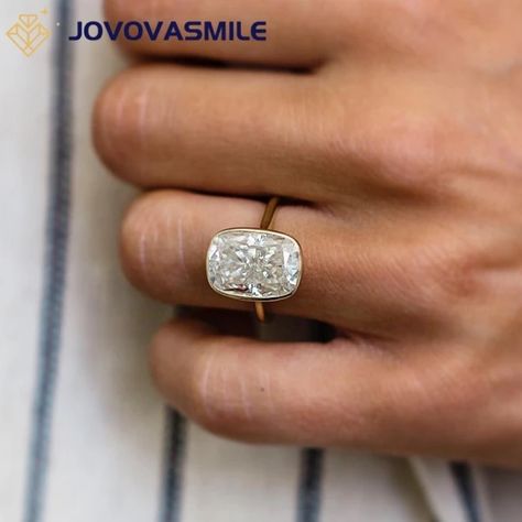 Just found this amazing item on AliExpress. Check it out! $386.00 | JOVOVASMILE 7 Carat Center 13X9.25Mm Crushed Ice Cushion Cut Center Invisible Bezel Moissanite 18K Yellow Gold Setting for Woman Crushed Ice, Yellow Gold Setting, Cushion Cut, Promise Ring, Promise Rings, Yellow Gold, Cushions, Ring, Yellow