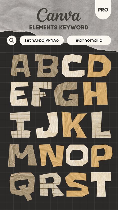 Alphabet letters cut out paper for 2023 planner. Customize your planner with these fun and stylish paper cut-outs. Perfect for adding a personal touch to your planner or for creating a unique Portfolio Font Design, Font Vintage Alphabet, Scrapbook Lettering Alphabet, Canva Elements Font, Elemen Canva Vintage, Canva Vintage Elements, Canva Letter Elements Keyword, Canva Alphabet Element Keyword, Canva Elements Keyword Vintage