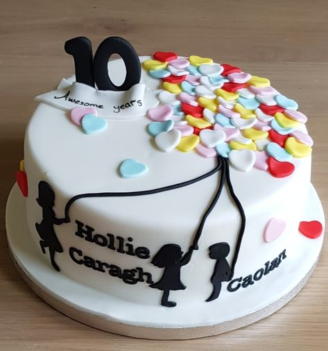 10 year wedding anniversary cake 10 Year Wedding Anniversary Cake, 10 Year Anniversary Cake Ideas, 10 Year Anniversary Cake, 10th Anniversary Cake, Aniversary Ideas, 10th Wedding Anniversary Party, 10 Year Wedding Anniversary, Anniversary Cake Designs, Happy Anniversary Cakes