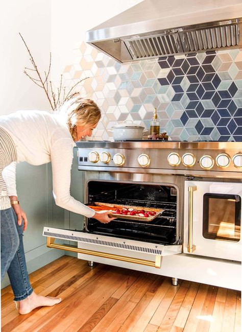 Modern Kitchen Renovation: Design Elements of a White Blue Star Range Blue Star Range, Carrots And Radishes, Heartbeet Kitchen, Bluestar Range, Wall Oven Kitchen, Modern White Kitchen, Kitchen Renovation Design, Modern Kitchen Renovation, White Oven