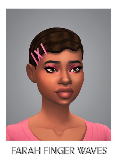 Sims 4 Cc Hair Finger Waves, Black Maxis Match Hair, Sims 4 Cc Finger Waves, Sims 4 Finger Waves, Maxis Match Black Hair, Sims 4 Hair Clips, Sims 4 Black Hair Maxis Match, Hair Ts4, Black Sims