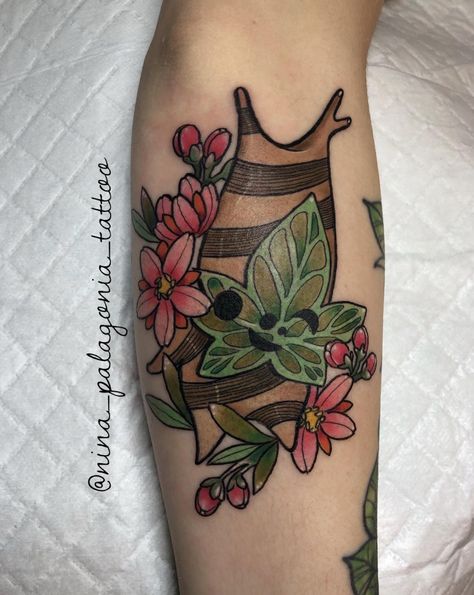 Korok Tattoo Zelda, Koroks Zelda, Zelda Flowers, Korok Tattoo, Zelda Sleeve, Tattoo Dream, Fandom Tattoos, 2023 Tattoo, Valkyrie Tattoo