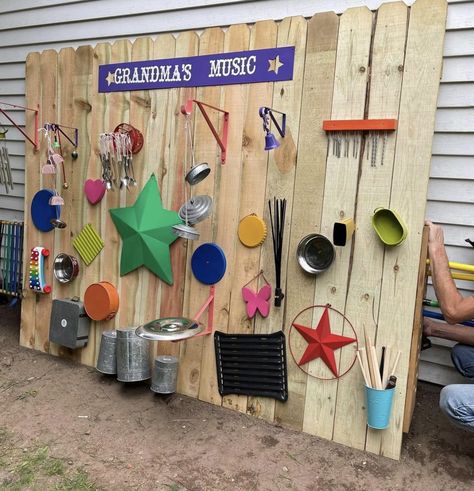 Outdoor Music Area, Forest Theme Classroom, Outside Playground, Toddler Garden, Diy Kids Playground, Preschool Playground, Music Activities For Kids, Kids Backyard Playground, Play Area Backyard