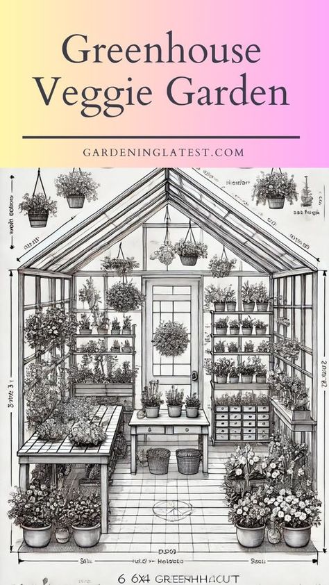 Maximize your small greenhouse's potential with a well-planned veggie garden! Smart greenhouse layout ideas can help you use every inch efficiently. Focus on vertical gardening, compact containers, and multi-level shelving to grow a variety of vegetables. Enjoy the satisfaction of harvesting fresh produce at home. Explore the best tips for creating a productive veggie garden in your greenhouse! Greenhouse Layout, Greenhouse Shelves, Home Greenhouse, Vertical Gardening, Backyard Greenhouse, Small Greenhouse, Greenhouse Plans, Garden Greenhouse, The Greenhouse