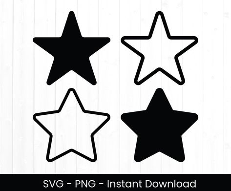 Star Png, Star Outline, Round Star, Outline Design, Keychain Craft, Silhouette Design Studio, Star Svg, Outline Designs, Cricut Cards