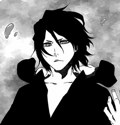 Anime: Bleach Anime Character, Black Hair, A Man, Bleach, Black And White, Hair, Anime, White, Black