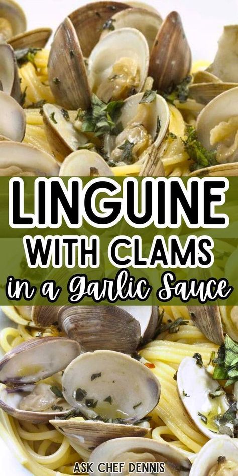 This chef-approved linguine with clams is a restaurant-style dish that easily transforms your dinner into a homemade masterpiece. This seafood dish is a delicious main meal and doubles as a quick and simple appetizer or side. With an array of seafood flavors, it's the perfect choice for a tasty and fuss-free dinner. Linguine With Clams, Linguine And Clams, Shrimp Pasta Recipes Easy, Seafood Dish Recipes, Simple Appetizer, Linguine Recipes, Clam Sauce, Seafood Entrees, Delicious Seafood Recipes