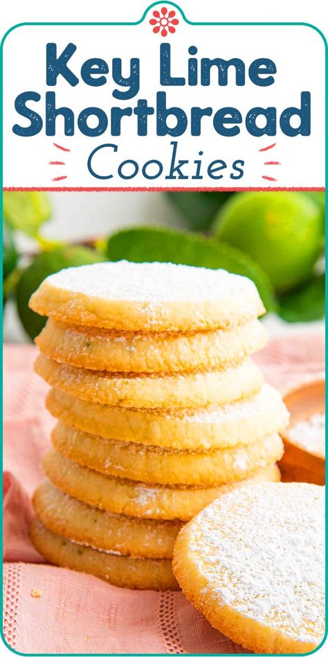 Lime Icebox Cookies! Keep these soft, tart, citrus-flavored refrigerator cookies on hand for unexpected guests or hungry kids. Slice and bake when the need or craving for a cookie arises. Lime Icebox Cookies are freezer-friendly too! #simplyrecipes #cookies #lime #baking #citruscookies Lime Baking, Key Lime Shortbread, Lime Shortbread Cookies, Lime Shortbread, Icebox Cookie Recipe, Key Lime Recipes, Key Lime Cookies, Refrigerator Cookies, Key Lime Desserts