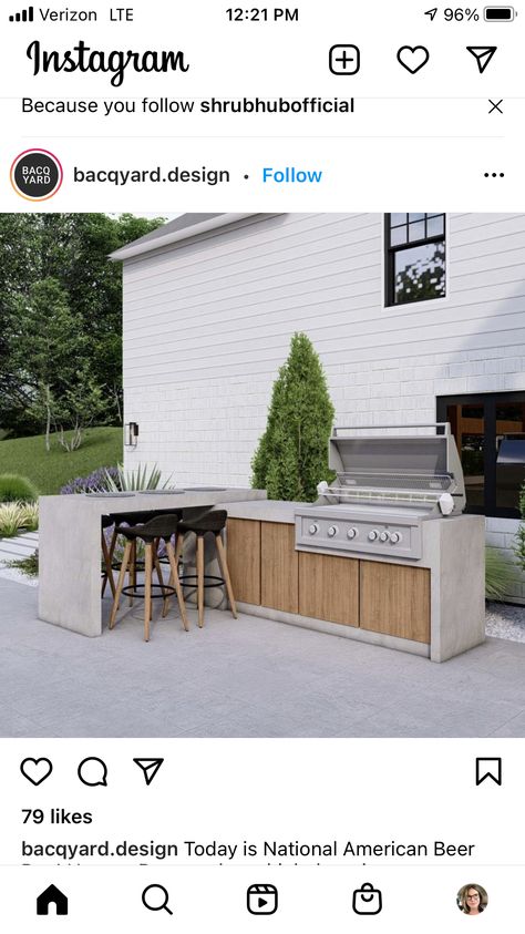 Outdoor Concrete Bbq Area, Concrete Grill Area, Outdoor L Shaped Kitchen, L Shape Outdoor Kitchen Ideas, Concrete Bbq Bench, L Shaped Bbq Area, Outdoor Kitchen With Bar Seating, Outdoor Bbq Island With Seating, Terrace Barbeque Counter