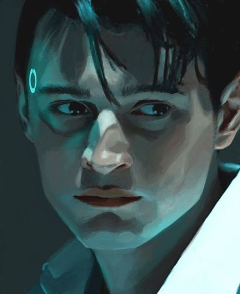 Connor Dbh Drawing, Detroit Become Human Painting, Detroit Become Human Drawings, Connor Rk800 Fanart, Detroit Become Human Connor Fanart, Connor Detroit Become Human Fanart, Rk800 Fanart, Android Fanart, Detroit Become Human Pfp