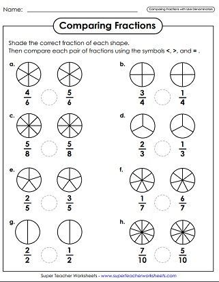 Comparing Fractions Worksheets 3rd Grade Fractions Worksheets, Comparing Fractions 3rd Grade, Comparing Fractions Worksheet, Third Grade Fractions Worksheets, Comparing Fractions Activities, Comparing And Ordering Fractions, Free Fraction Worksheets, Worksheet 3rd Grade, Compare Fractions