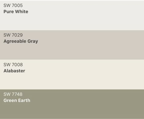 Off White With Green Undertone, Alabaster Kitchen Cabinets With Agreeable Gray Walls, Green Paint With Alabaster, Aesthetic White Vs Agreeable Gray, Agreeable Gray And Sage Green, Pure White And Agreeable Gray, Alabaster Walls With White Cabinets, Agreeable Gray Alabaster, Alabaster And Pure White Trim