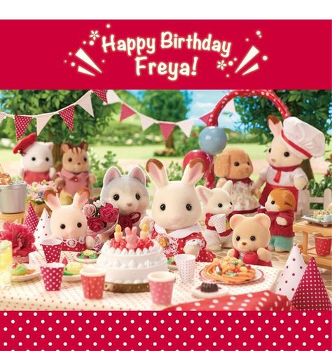 Sylvanian Families Official UK on Instagram: "“Happy birthday to you, Happy birthday to you, Happy birthday dear Freya, Happy birthday to you ♪!" Today is Freya's birthday 🎁 🎂 All her friends from around the village have arrived in her garden and are having a birthday party for her 🎈 Let's celebrate together! ❤️" In Her Garden, Happy Birthday Dear, Instagram Happy Birthday, Family Birthdays, Sylvanian Families, Let's Celebrate, Happy Birthday To You, Lets Celebrate, The Village