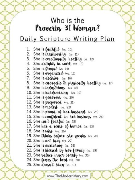 Scripture Writing Plan for the [modern] Proverbs 31 Woman - Click for the FREE PRINTABLE!! Scripture Writing Plan, Proverbs Woman, Scripture Writing Plans, Scripture Writing, Writing Plan, Bible Study Plans, Womens Bible Study, Bible Women, Bible Study Notebook