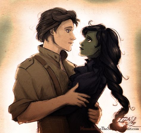 As long as you are mine by MoonchildinTheSky on deviantART Musical Fanart, Broadway Wicked, The Witches Of Oz, Dream Roles, Love Month, Lovely Moments, Wicked Musical, Theater Kid, Theatre Geek