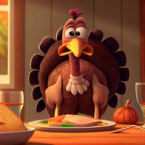 Animated Turkey, Funny Turkey Pictures, Seasonal Paintings, Cartoon Thanksgiving, Animated Illustration, Funny Turkey, 50 Million, Funny Thanksgiving, Thanksgiving Turkey