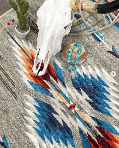 Cowboy Rugs Western Rugs Living Room, Native American Living Room, Southwest Rugs, Hooked Pillow, Luxury Floor, Floor Runners, Southwestern Area Rugs, Southwestern Design, Ship Quote