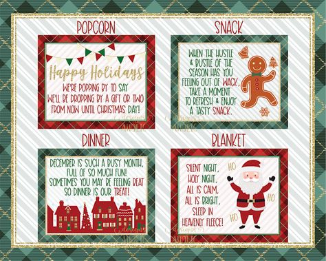 12 Days of Christmas Gift Tags Printable 12 Days of | Etsy Teacher Christmas Gift Tags, 12 Days Of Christmas Gifts, Creative Gift Tags, 12 Days Of Xmas, Hope Christmas, Teacher Christmas Gift, Christmas Neighbor, Neighbor Christmas Gifts, Christmas Gift Tags Printable