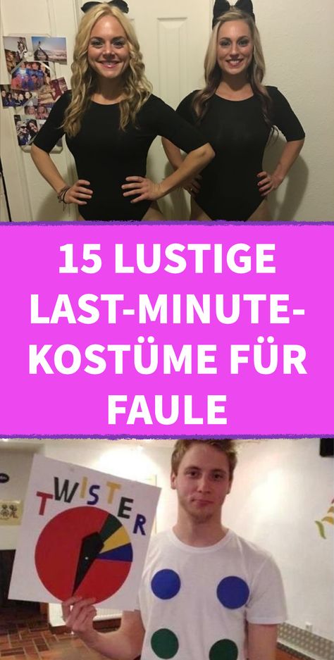 15 lustige Last-minute- Kostüme für Faule 15 einfache und schnelle Halloween-Kostüme #lastminute #Kostüme #Verkleidung #Halloween #Fasching #Karneval Halloween Kostüm Last Minute, Kostüm Last Minute, Diy Kostum, Halloween Last Minute Costumes, Halloween Kostüm Diy, Karneval Costume, Halloween Last Minute, Last Minute Halloween Kostüm, Diy Karneval