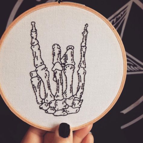 Scary Embroidery, Skeleton Hand Embroidery, Grim Reaper Embroidery, Embroidery Patterns Skeleton, Graveyard Embroidery, Skeleton Hands, Needlepoint, Cross Stitch, Embroidery