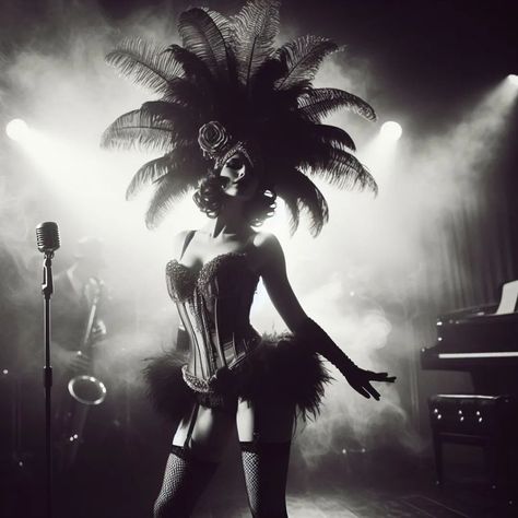 Burlesque Black And White Burlesque, Showgirl Photoshoot, Burlesque Fans, Black Burlesque, Burlesque Photoshoot, Burlesque Outfit Classy, Burlesque Photoshoot Ideas, Showgirl Aesthetic, Burlesque Aesthetic