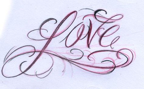 Love In Cursive Tattoo, Love Script Tattoo, Love Letters Tattoo, Script Lettering Tattoo, Loved Tattoo, One Love Tattoo, Acab Tattoo, Love Tattoo Ideas, Calligraphy Tattoo Fonts