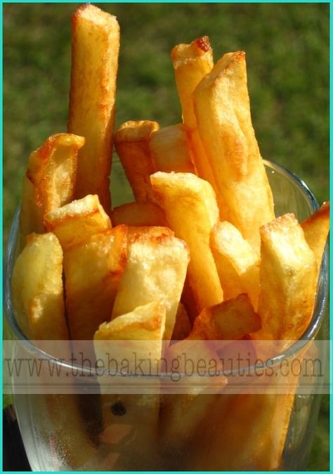 Deep Fried Steak, Homemade Crisps, Deep Fried French Fries, Deep Fryer Recipes, Perfect French Fries, Deep Fried Potatoes, Fried Chips, Homemade Fries, Making French Fries