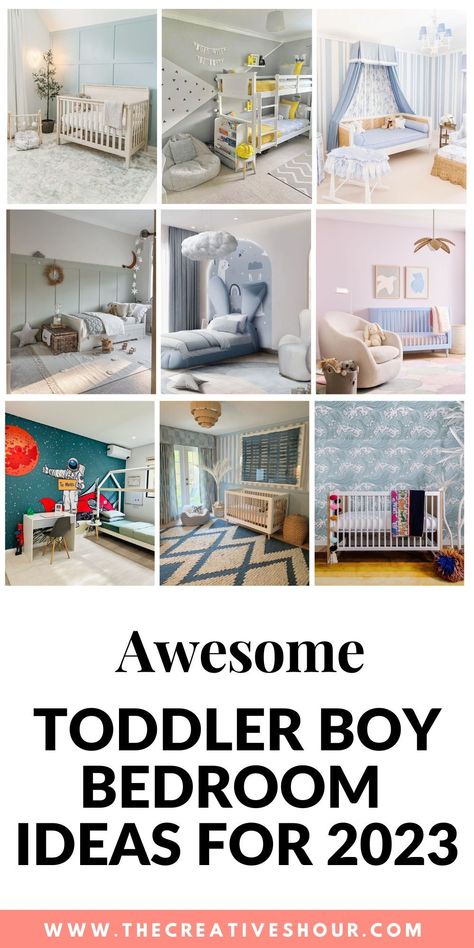 Design a playful and imaginative bedroom for your toddler boy with vehicle, dinosaur, car, or modern themes. Explore green, simple, neutral, small, and blue ideas to make bedtime an adventure. Toddler Boy Room Decor Dinosaur, Son Bedroom Ideas, Toddler Boy Bedrooms, Toddler Boy Bedroom Ideas, Boys Car Bedroom, Theme Bedroom Ideas, Dinosaur Boys Room, Truck Bedroom