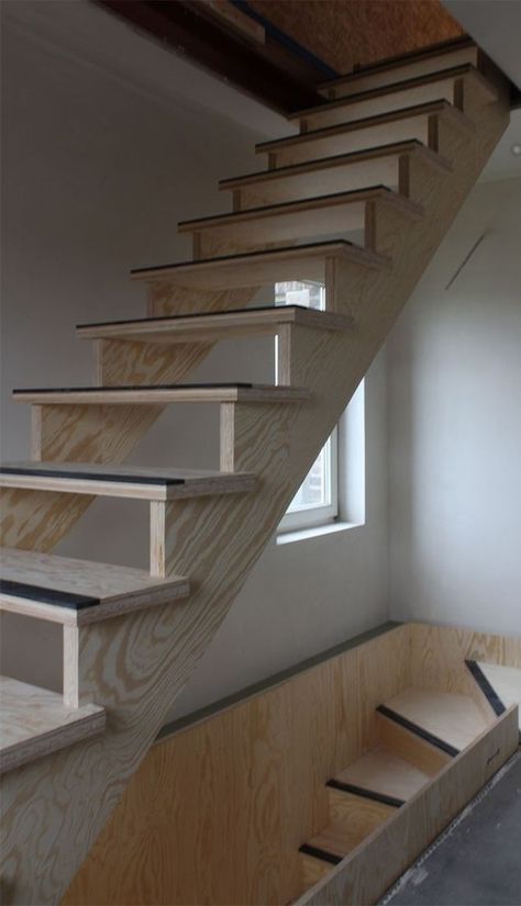 Stepenice Unutrasnje, Stairs Wooden, Garage Stairs, Stairs Renovation, Stair Lift, Interior Design Renderings, Attic Conversion, Stairway Design, Modern Laundry Rooms