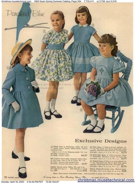 Kids Catalogs, Vintage Kids Fashion, Vintage Girls Clothes, Vintage Childrens Clothing, Vestidos Retro, Vintage Kids Clothes, Tokyo Street Fashion, Style Indie, Vintage Girls Dresses