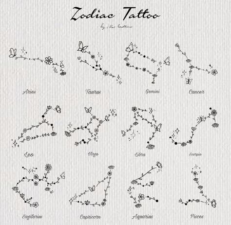 Spine Tattoos Constellation, Mother Daughter Constellation Tattoos, Mother Daughter Zodiac Tattoos, Dainty Leo Tattoos, Pisces Fine Line Tattoo, Constellation Spine Tattoo, Gemini Constellation Tattoo, Zodiac Constellation Tattoo, Traditional Tattoos Floral