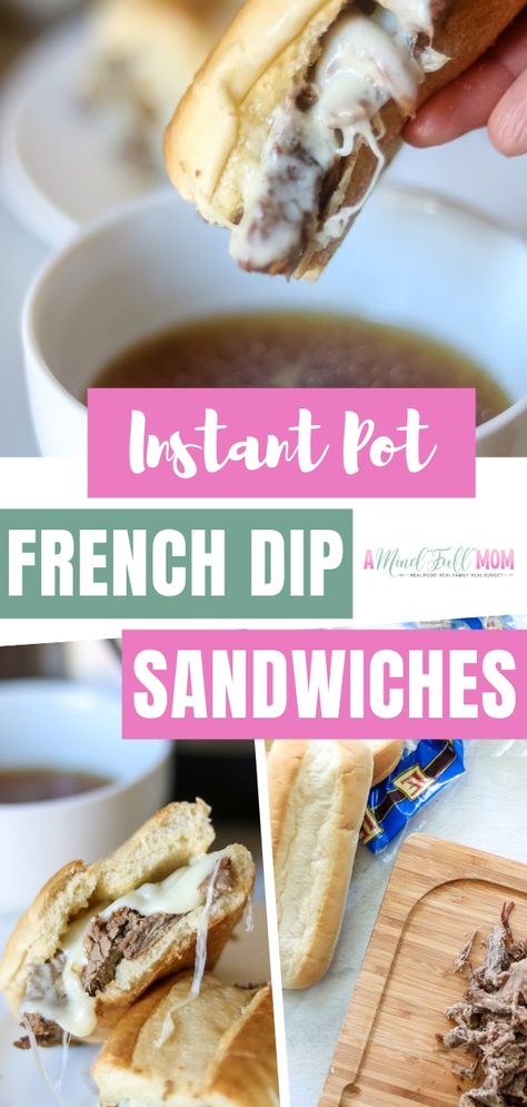 Gluten Free French Dip, Instant Pot French Dip Sandwiches, Tender Chuck Roast, Shredded Beef Sandwiches, Instant Pot French Dip, Burgers Recipes, French Dip Sandwiches, Wraps Recipes, Dip Sandwiches