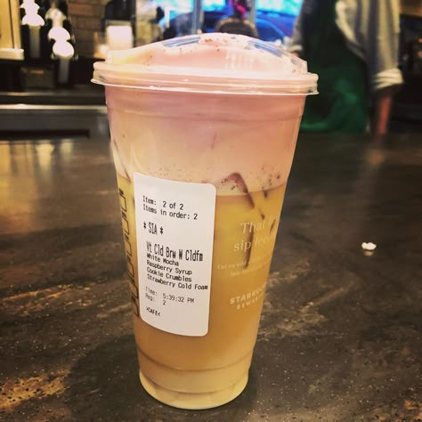 You Can Order a Chocolate-Covered Strawberry Cold Brew at Starbucks Starbucks Hacks, Cold Starbucks Drinks, Starbucks Drinks Diy, Secret Starbucks Recipes, Iced Starbucks Drinks, Coffee Recipes Starbucks, Secret Starbucks Drinks, Fruit Smoothie Recipes Healthy, Starbucks Secret Menu Drinks