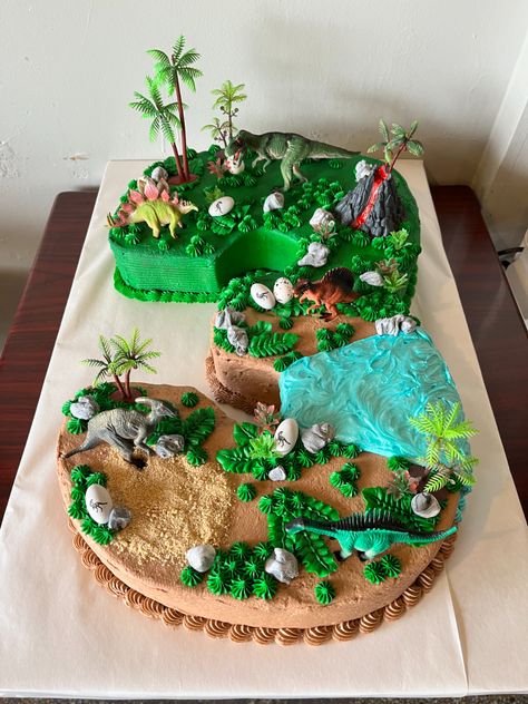 The Good Dinosaur Cake, Felix Birthday, Fest Mad, Dino Cake, Dinosaur Birthday Cakes, Dinosaur Themed Birthday Party, Park Birthday, Cookie Cakes, Dino Birthday Party