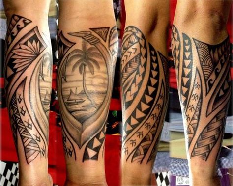 Polynesian Guam Tattoo Ideas, Guam Tattoo Women, Guam Tattoo, Hawaiian Tattoos, Flag Tattoos, Polynesian Tattoos Women, California Tattoo, Polynesian Tattoo Designs, Mens Shoulder Tattoo