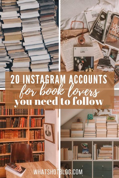 These are 20 of the best bookstagram accounts out there! Look no further for the most beautiful instagram accounts for book lovers. If you love books, you must follow these bookstagrammers. #whatshotblog #bookblog #bookblogger #bookstagram #booklovers #bookworms #bookstagrammer Book Blogging, Bookstagram Inspiration, Book Instagram, Nerdy Things, Literary Criticism, Book Blogger, Book Photography, Book Collection, Love Book