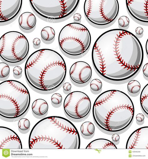 Seamless Pattern With Baseball Softball Ball Graphics. Stock Vector - Illustration of leather, cover: 120485294 Eddie Printer, Baseball Sublimation, Country Music Quotes, Sublimation Ideas, Wrapping Paper Design, Ball Design, Graphics Illustration, Baseball Softball, Game Artwork