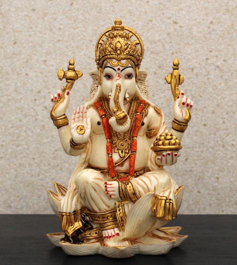 6.5'' Lord Ganesha sitting on Lotus statue,Hindu Elephant god,temple god,Ganesha sculpture figurines,good luck god, bohemian by ShriHandicrafts60 on Etsy God Temple, Ganesha Sculpture, Lakshmi Statue, Indian Army Special Forces, Lotus Sculpture, Ganesh Ji Images, Hindu Elephant, Ganesha Elephant, Decor Statue