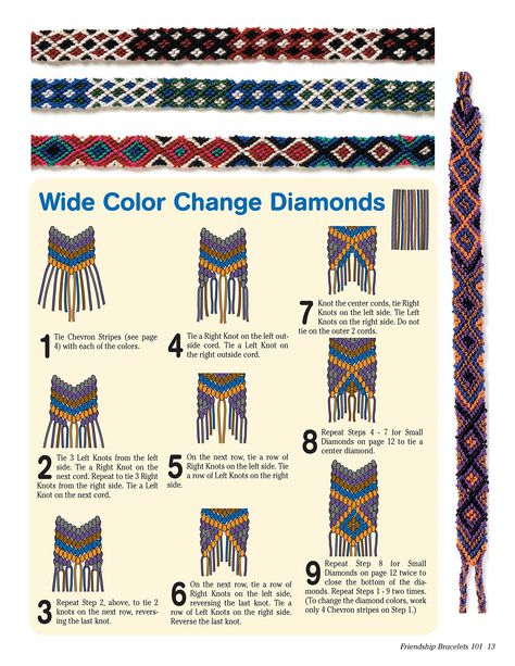 Friendship Bracelet Instructions, Friendship Printables, Bracelet Instructions, Embroidery Bracelet, Chevron Friendship Bracelets, Making Friendship Bracelets, Diy Friendship Bracelets Tutorial, Macrame Bracelet Patterns, Bracelets Handmade Diy