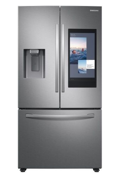 Samsung Electronics Home, Samsung Family Hub Refrigerator, Family Hub Refrigerator, High Tech Kitchen, Simple Kitchen Remodel, Samsung Appliances, Family Hub, Samsung Electronics, Kitchen Tech