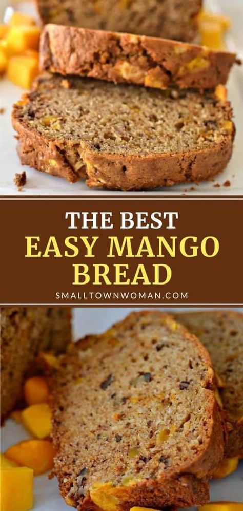 Mango Quick Bread, Dried Mango Recipe Desserts, Fruit Bread Recipes Loaf Pan, Mango Loaf, Mango Bread Recipe, Mango Bread, Azteca Tattoo, Mango Dessert Recipes, Cinnamon Pecans