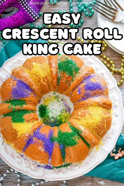 This time-saving Mardi Gras King Cake recipe relies on crescent rolls for simplicity. With a rich, creamy cinnamon filling, it captures the festive essence of a warm, gooey cinnamon roll. Mardi Gras King Cake Recipe, King Cake Recipe Easy, Easy Crescent Rolls, King Cake Recipe, Cinnamon Filling, Serving Ideas, Mardi Gras King Cake, Cake Frosting Recipe, Decadent Chocolate Cake