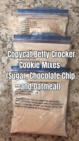 8.7K views · 1.3K reactions | Copycat Betty Crocker Cookie Mixes #pantry #CookieMix #Baking #CopycatRecipe | Kim Artlip | Kim Artlip · Original audio Baking Instagram, Betty Crocker Cookie Mix, Betty Crocker Cookies, Betty Crocker Sugar Cookies, Cookie Mixes, Provident Living, Homemade Seasoning, Cookie Deserts, Sugar Cookie Mix