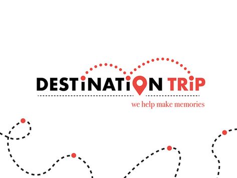 Destination Trip Logo by Pratik Doshi Branding and Identity design Road Trip Logo Design, Destination Logo Design, Destination Graphic Design, Journey Graphic Design, Road Trip Logo, Trip Logo, Travel Logos, Travel Logo Design, Logo Voyage